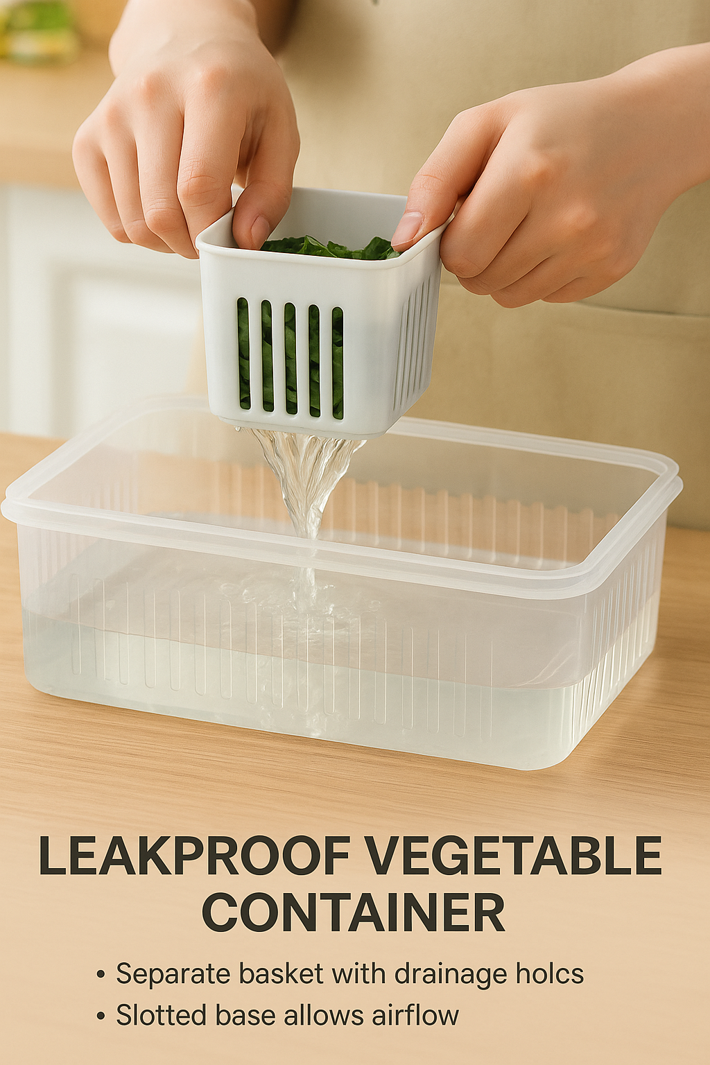 6-in-1 Airtight Kitchen Storage Box – Multi-Section Food Container with Lids