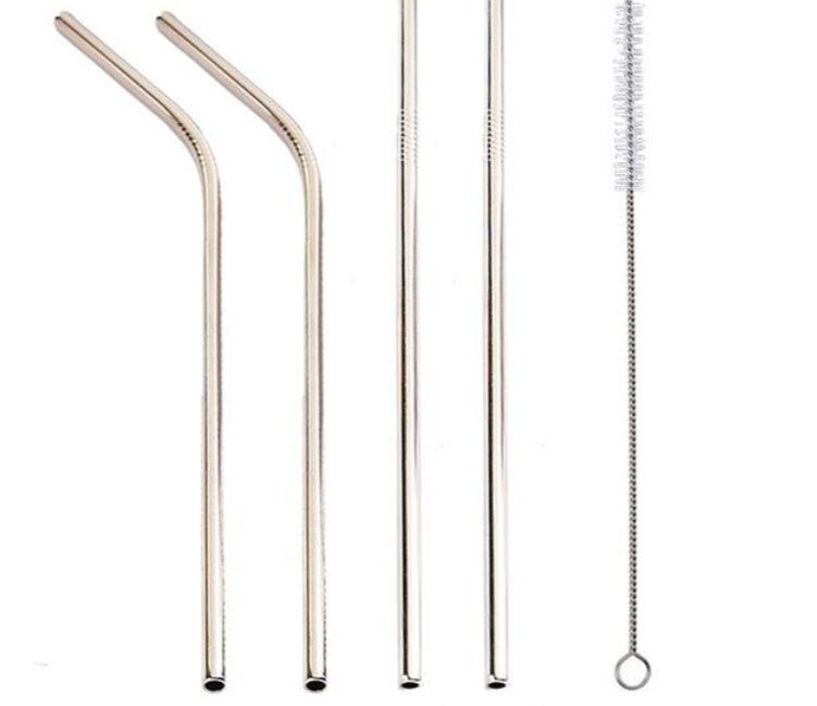 Metroshopp Colourful Reusable Stainless Steel Straws