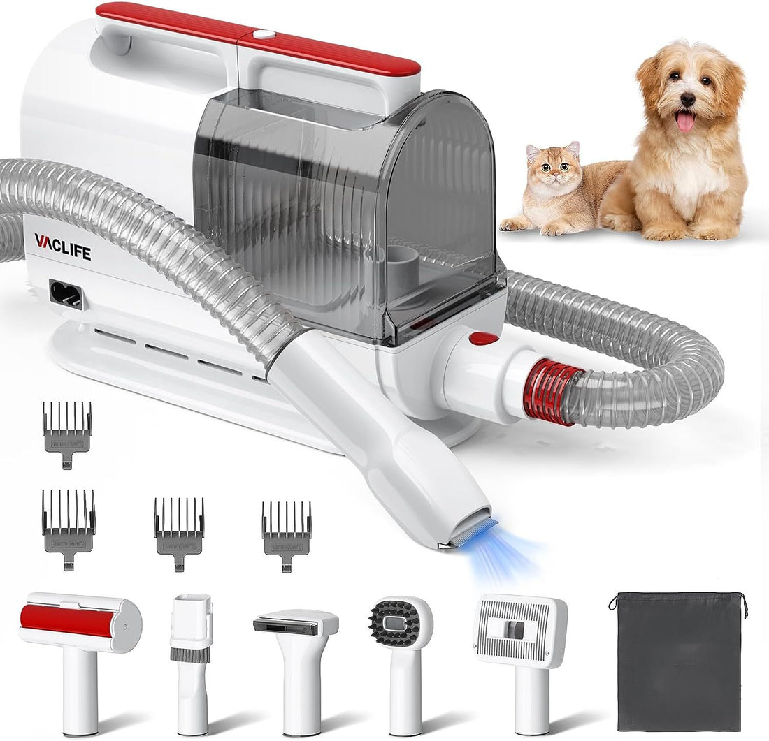 Metroshopp Pet Hair Vacuum For Shedding Grooming With Dog Clipper