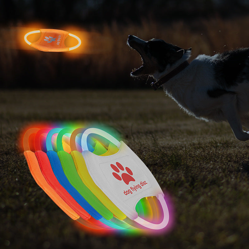 Metroshopp Dog Flying Discs Light Glowing LED LuminousTrainning Interactive Toys