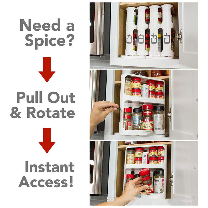 Metroshopp Kitchen Double Tier Spice Rack