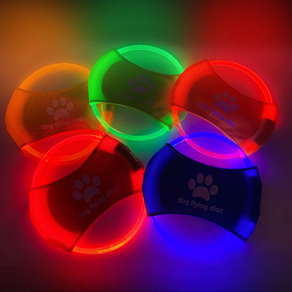 Metroshopp Dog Flying Discs Light Glowing LED LuminousTrainning Interactive Toys