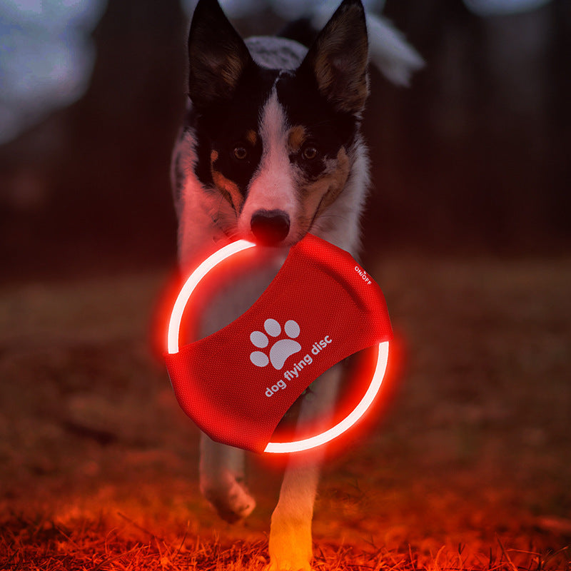 Metroshopp Dog Flying Discs Light Glowing LED LuminousTrainning Interactive Toys