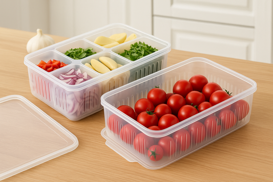 6-in-1 Airtight Kitchen Storage Box – Multi-Section Food Container with Lids